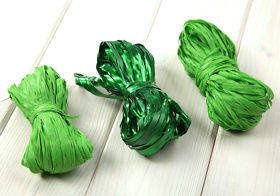 Raffia 3x 15m / W:2cm GREEN (mix 9)