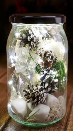 Forest in a WINTER 1 jar DIY material for self-arrangement