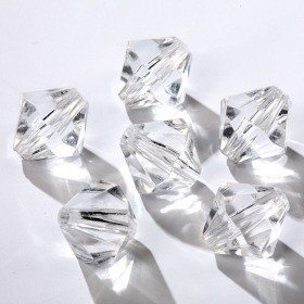 Acrylic diamonds with slot 24pcs/pkg transparent