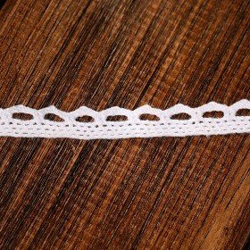 cotton white lace  10mm L:2.0m