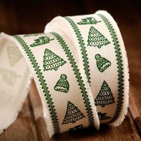 Christmas ribbon width 40mm 3 yd