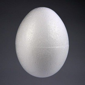 Egg of styrofoam, 6 cm, 6 pcs/pkg