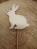 Wooden Easter decoration, Easter bunny on a peak 8 / 20cm 3 pcs.