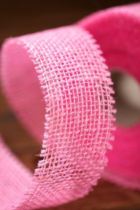 Jute ribbon 5 cm / 5 m pink