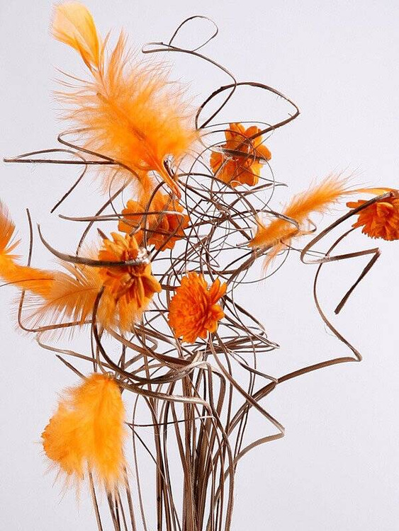 Dried salt flowers 45-50pcs / pack -intense oranges