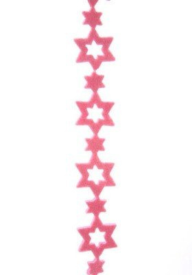 Felt garland - stars, Fuchsia 4 cm x 180 cm