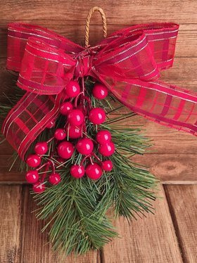 Christmas tree made of moss on a brown base, 16-30 cm