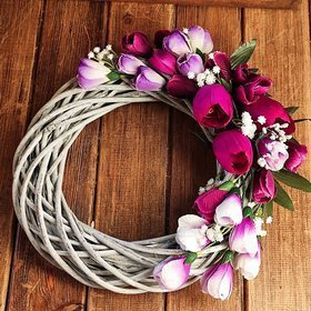 Spring wreath with crocuses, 20 cm