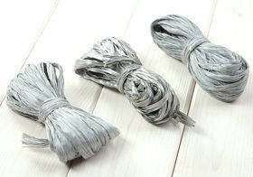 Raffia 3x 15m / W:2cm SILVER (mix 2)