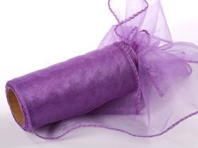 Organza GD 12 cm, 9m length, bordered - VIOLET