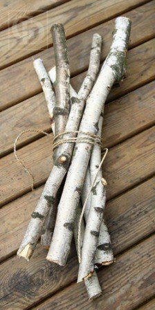 Straight Birch ca.30cm 6pcs/pkg D1-3cm