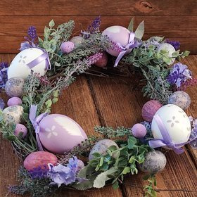 Spring jute wreath 25 cm