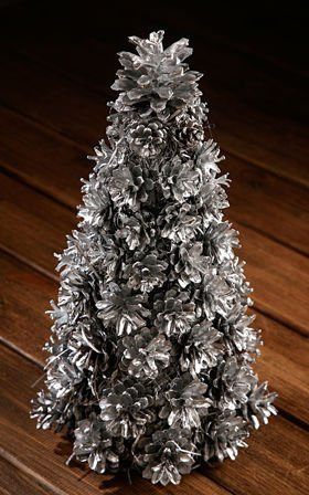 Silver holiday tree 25-30cm