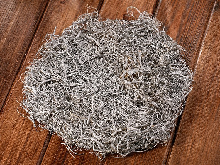 Curly moss mat ca. 35-40cm silver